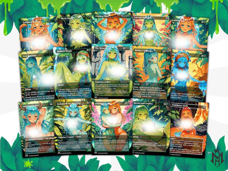 Ooze Tribal / Slime Storm Anime Waifu Proxy Commander Deck Special Edition Custom EDH Deck English High Quality Cards MTG