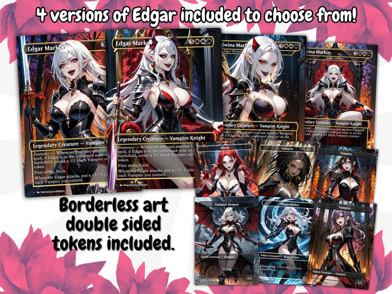 Vampire Tribal Anime Waifu Proxy Commander Deck Custom Proxy EDH High Quality Cards MTG