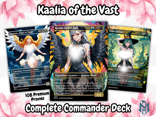 Kaalia of the Vast Anime Waifu Proxy Commander Deck Custom Proxy EDH Angel Demon Dragon English High Quality Cards MTG