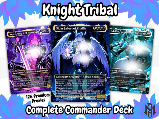 Knight Tribal Anime Waifu Proxy Commander Deck Custom Proxy EDH Angel English High Quality Cards MTG