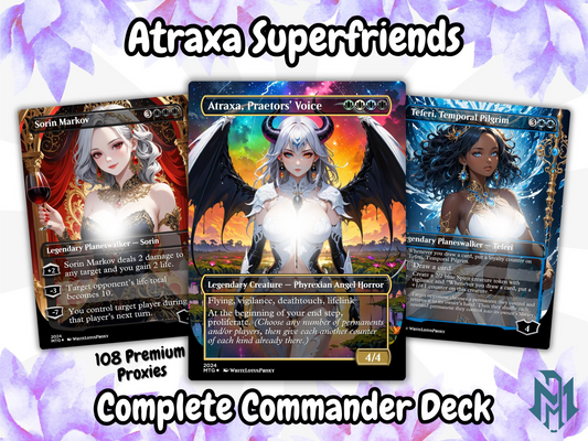 Atraxa SUPERFRIENDS Anime Waifu Proxy Commander Deck Custom Proxy EDH English High Quality Cards MTG