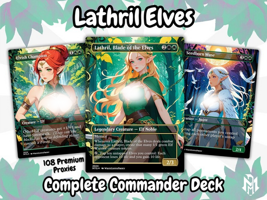 Lathril Blade of the Elves Anime Waifu Ready to Play Proxy Commander Deck Custom Proxy EDH Elf Tribal Elves High Quality Cards MTG