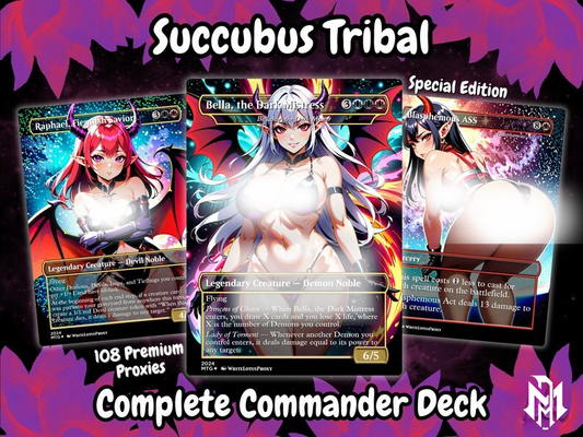 Demon Tribal Anime Waifu Proxy Commander Deck Special Edition Custom EDH Deck English High Quality Cards MTG