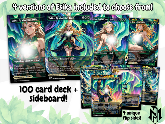 Esika God of the Tree Anime Waifu Proxy Commander Deck Custom Proxy EDH Superfriends English High Quality Cards MTG